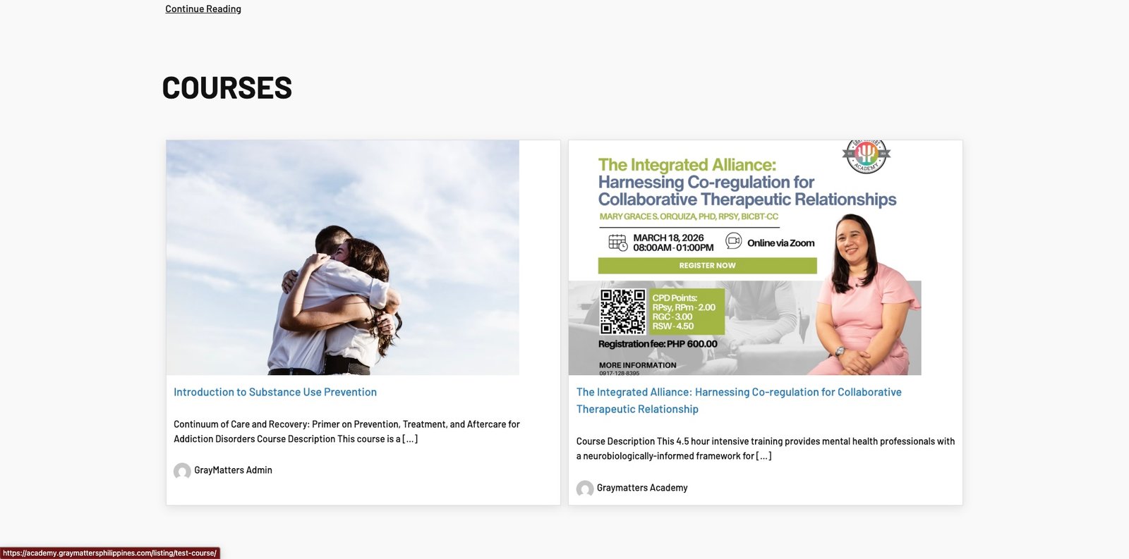 GrayMatters Academy — Course Detail